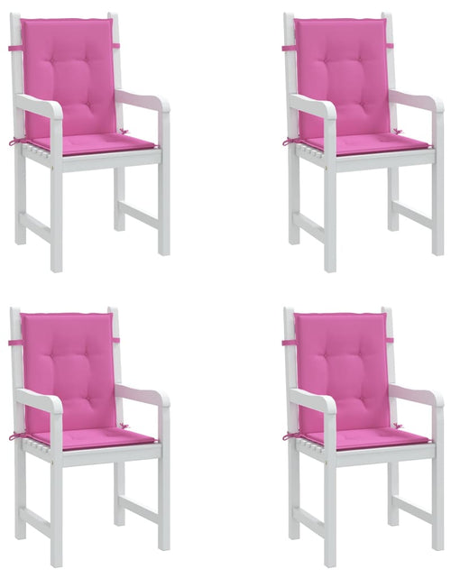 Загрузите изображение в средство просмотра галереи, Perne pentru scaune cu spătar mic, 4 buc., roz, textil Lando - Lando
