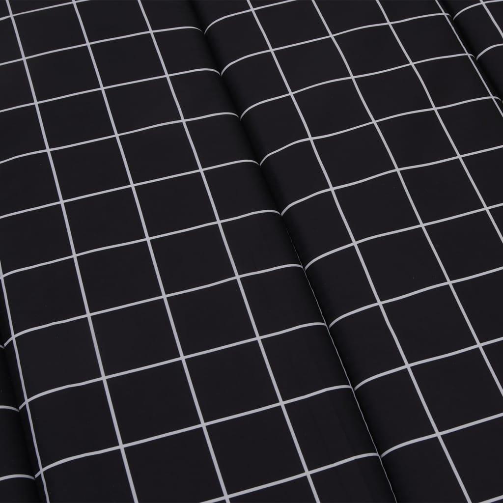 Pernă de șezlong, negru, carouri, textil Oxford - Lando