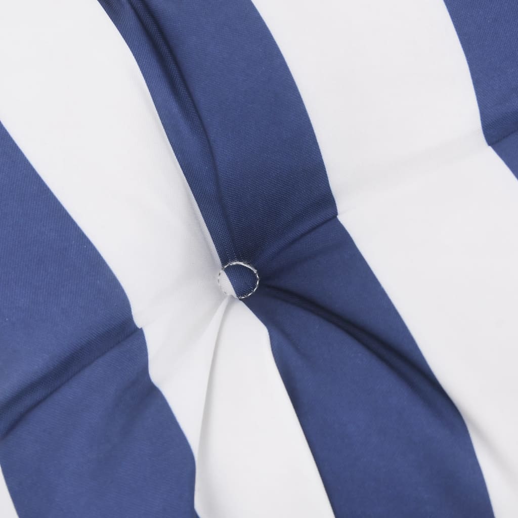 Perne de scaun, 6 buc., albastru&alb, 50x50x7 cm, textil oxford - Lando
