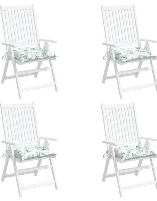 Încărcați imaginea în vizualizatorul Galerie, Perne de scaun, 4 buc., model frunze, 50x50x7 cm, textil oxford - Lando
