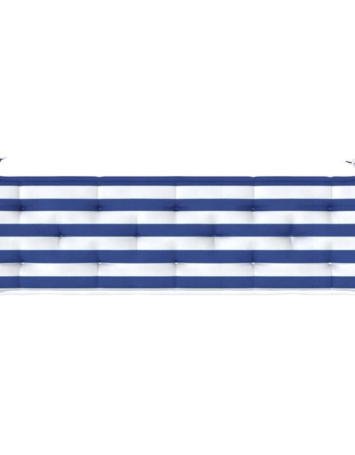 Încărcați imaginea în vizualizatorul Galerie, Perne de bancă 2 buc. dungi albastre și albe 180x50x7 cm textil Lando - Lando
