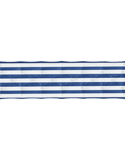 Încărcați imaginea în vizualizatorul Galerie, Perne bancă, 2 buc, dungi albastre și albe, 200x50x7 cm, textil Lando - Lando
