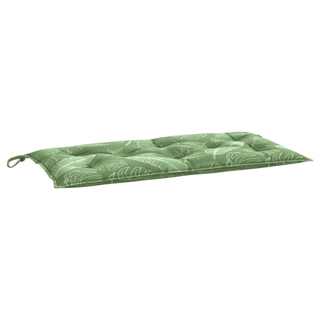 Pernă pentru bancă grădină, model frunze, 110x50x7 cm, textil Lando - Lando