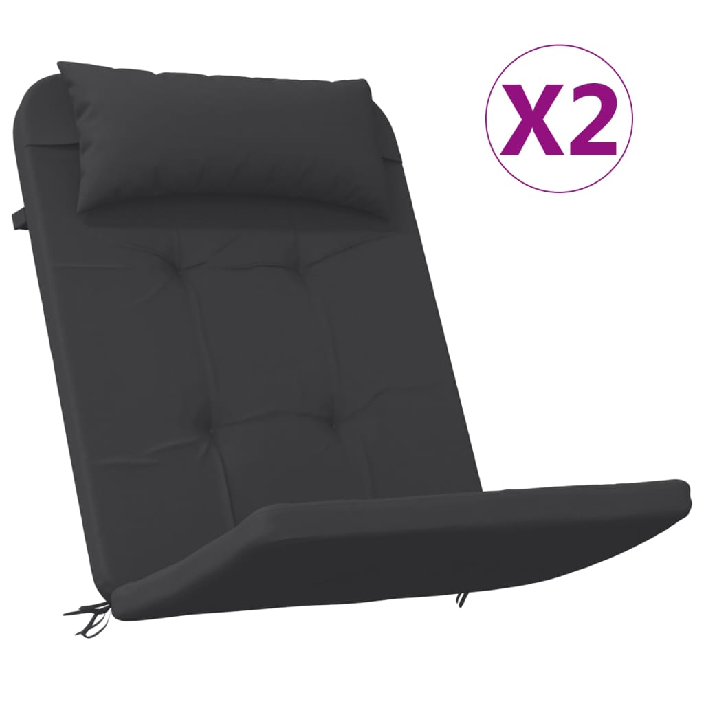 Perne pentru scaun Adirondack, 2 buc, negru, textil oxford Lando - Lando