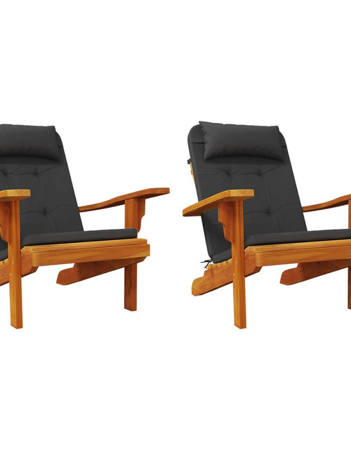 Încărcați imaginea în vizualizatorul Galerie, Perne pentru scaun Adirondack, 2 buc, negru, textil oxford Lando - Lando
