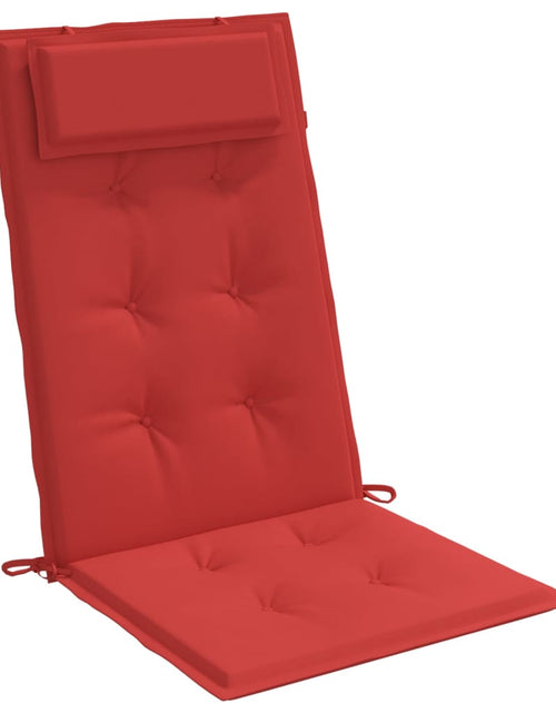 Загрузите изображение в средство просмотра галереи, Perne scaun cu spătar înalt 4 buc, roșu, țesătură Oxford Lando - Lando
