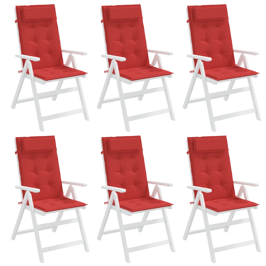 Perne scaun cu spătar înalt, 6 buc, roșu, țesătură Oxford Lando - Lando