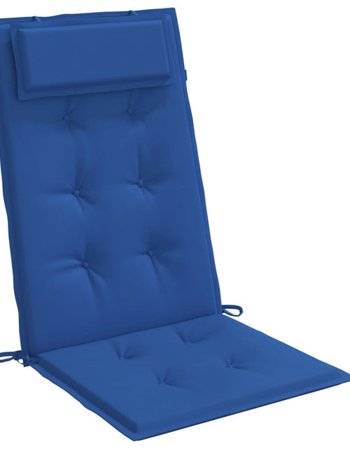 Загрузите изображение в средство просмотра галереи, Perne scaun spătar înalt 6 buc albastru regal, țesătură Oxford Lando - Lando
