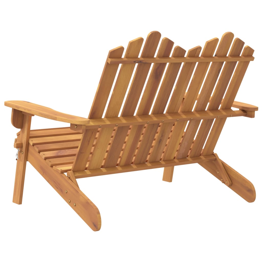 Bancă de grădină Adirondack cu perne 126 cm, lemn masiv acacia - Lando