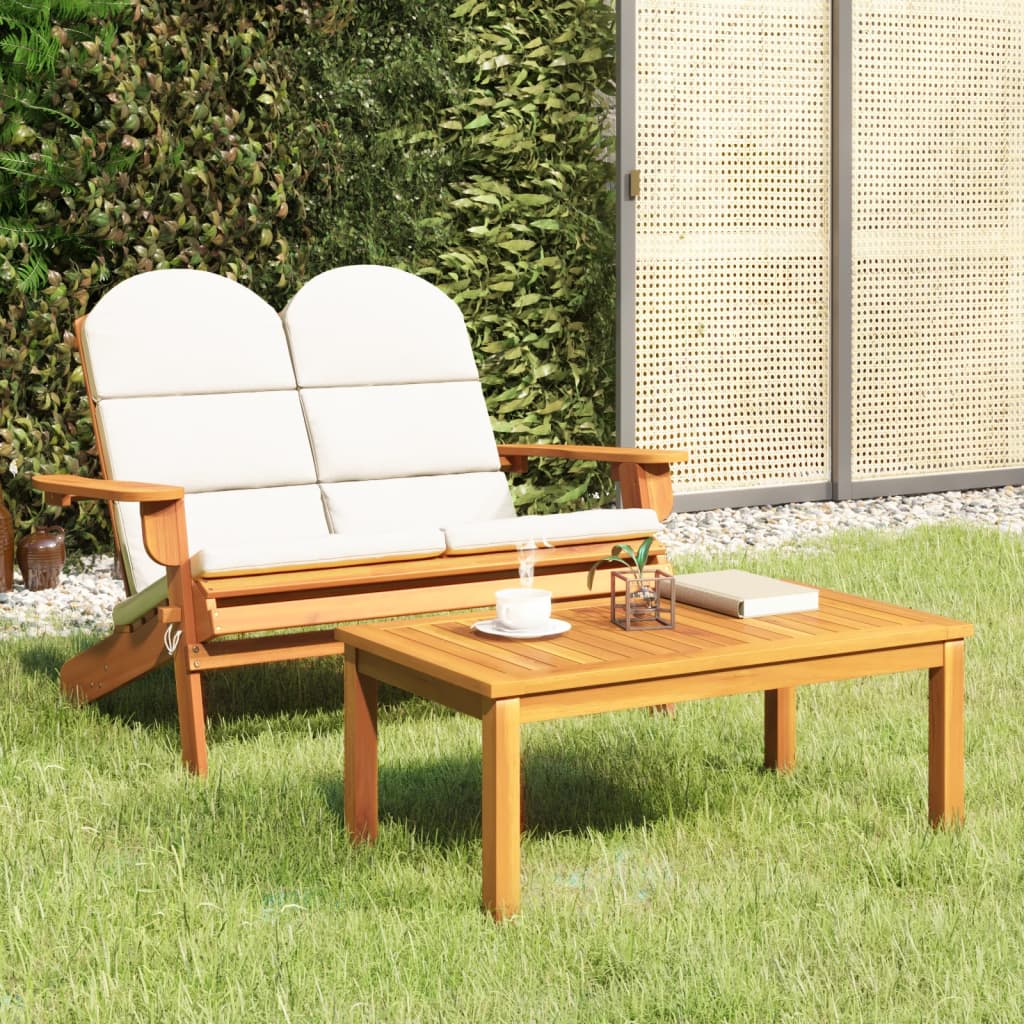 Set mobilier de grădină Adirondack, 2 piese, lemn masiv acacia Lando - Lando