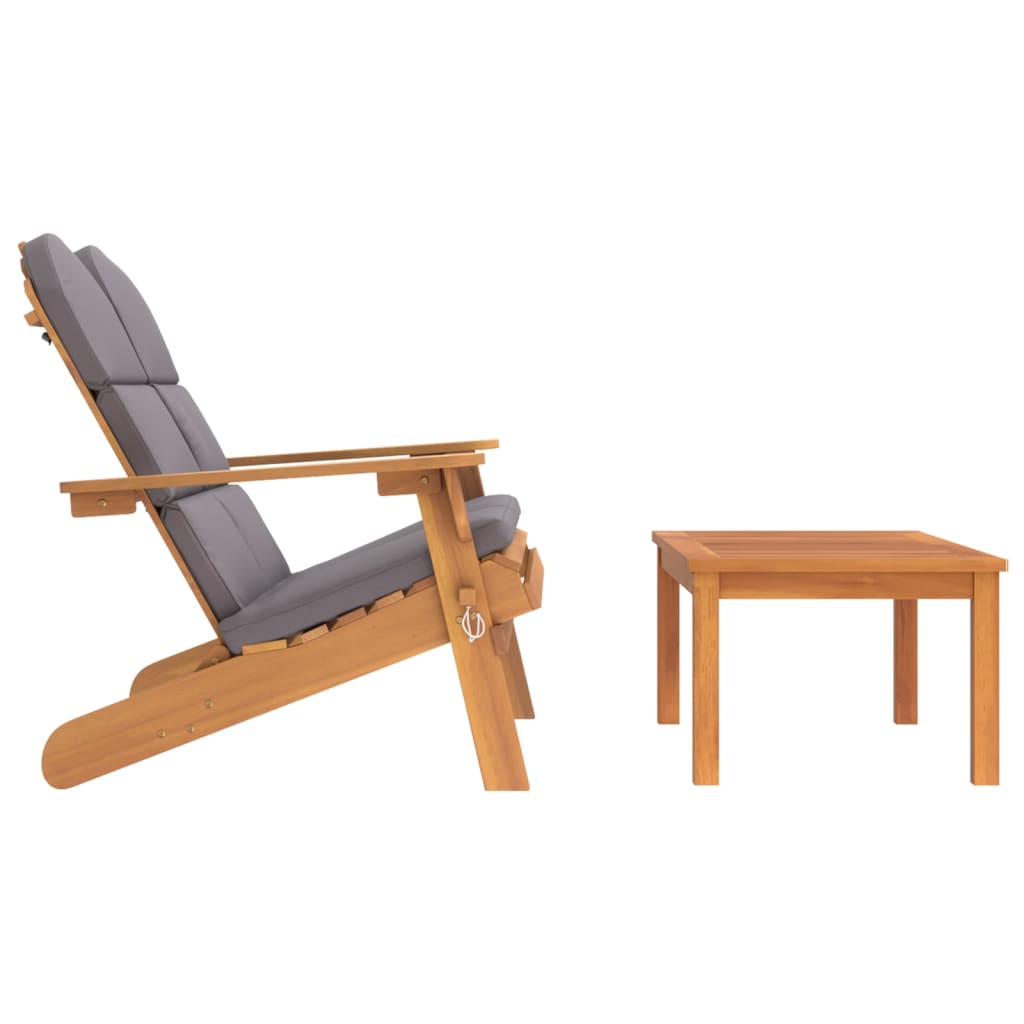 Set mobilier de grădină Adirondack, 2 piese, lemn masiv acacia Lando - Lando