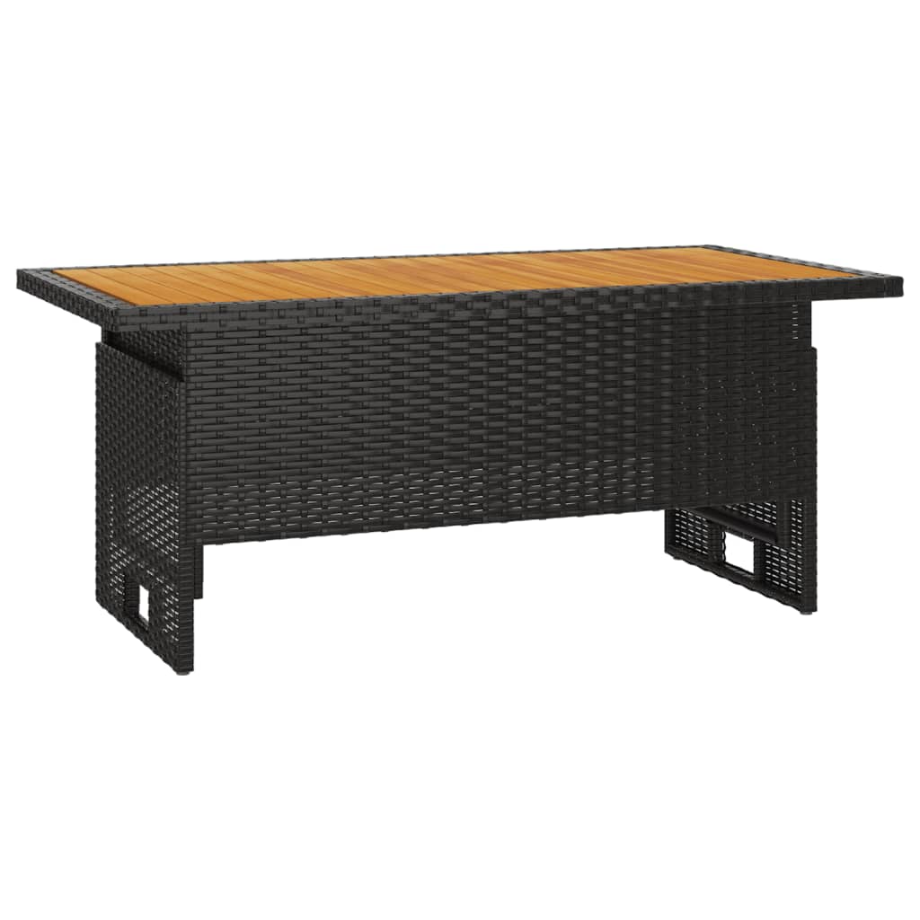 Set mobilier de grădină cu perne, 3 piese, negru, poliratan Lando - Lando