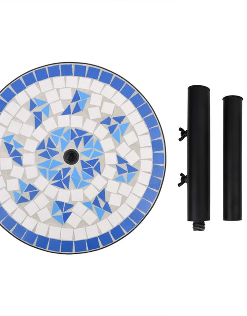 Загрузите изображение в средство просмотра галереи, Suport umbrelă de soare, albastru și alb, rotund, 12 kg Lando - Lando
