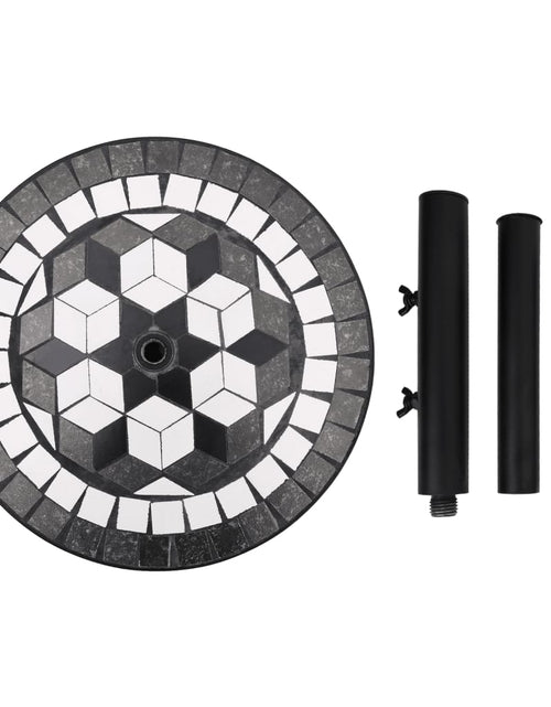 Загрузите изображение в средство просмотра галереи, Suport umbrelă de soare, negru și alb, rotund, 12 kg Lando - Lando
