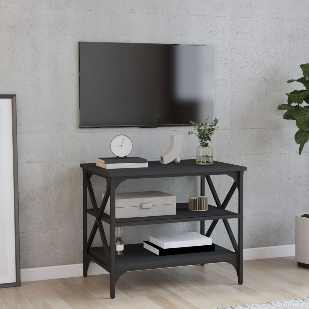 Comodă TV, negru, 60x40x50 cm, lemn prelucrat Lando - Lando