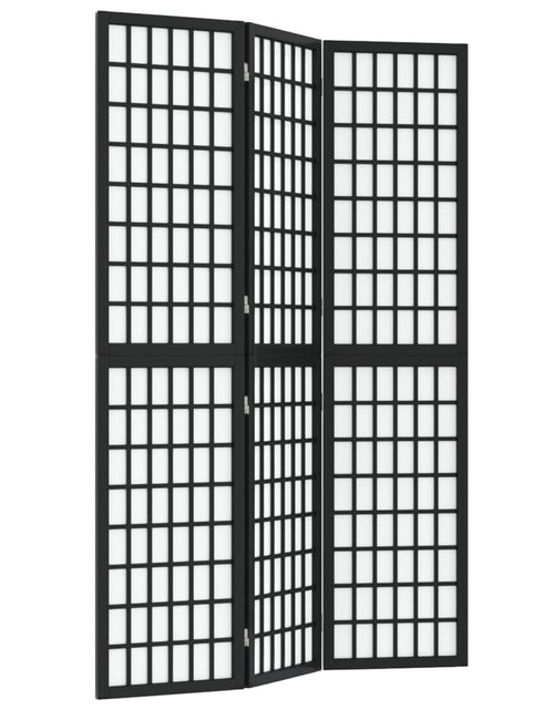 Загрузите изображение в средство просмотра галереи, Paravan pliabil cu 3 panouri, stil japonez, negru, 120x170 cm - Lando
