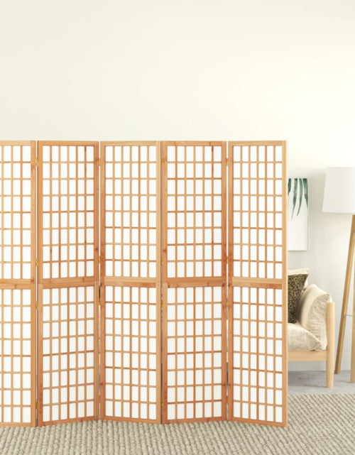 Încărcați imaginea în vizualizatorul Galerie, Paravan pliabil de cameră, 5 panouri, 200x170 cm, stil japonez - Lando
