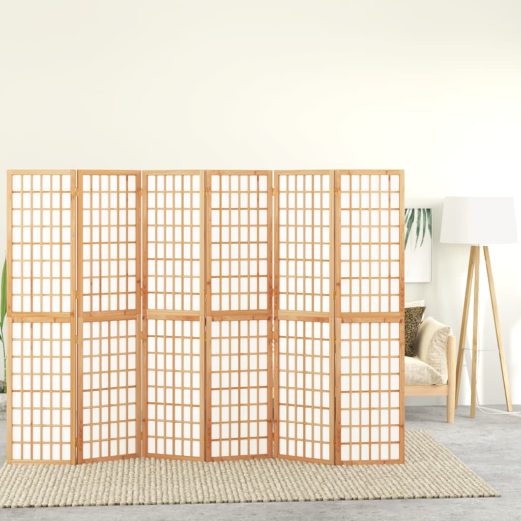 Paravan pliabil de cameră, 6 panouri, 240x170 cm, stil japonez - Lando