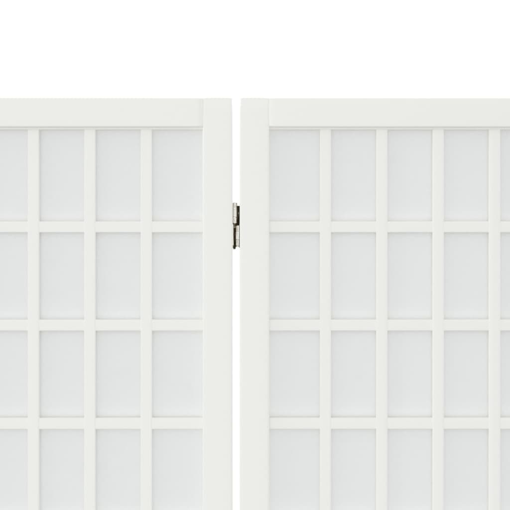 Paravan pliabil de cameră 3 panouri alb 120x170 cm stil japonez - Lando