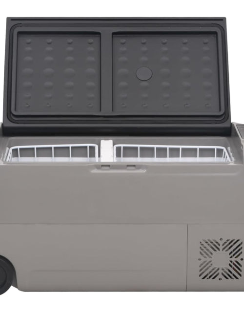 Загрузите изображение в средство просмотра галереи, Ladă frigorifică cu roată și mâner 36 L, negru și gri, PP &amp; PE Lando - Lando
