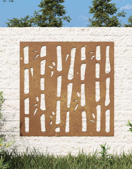 Загрузите изображение в средство просмотра галереи, Decor perete de grădină 55x55 cm design bambus oțel Corten - Lando
