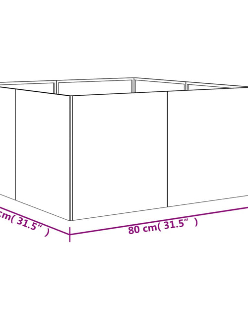 Încărcați imaginea în vizualizatorul Galerie, Jardinieră, 80x80x40 cm, oțel corten - Lando
