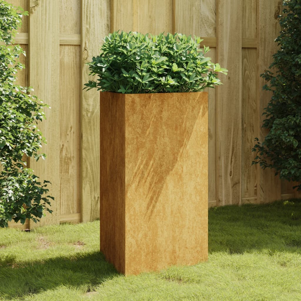 Jardinieră de grădină, 50x43x75 cm, oțel corten - Lando