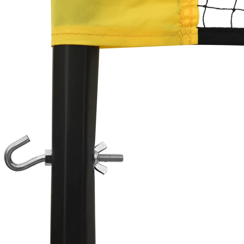 Plasă de badminton, galben și negru, 600x155 cm, țesătură PE Lando - Lando