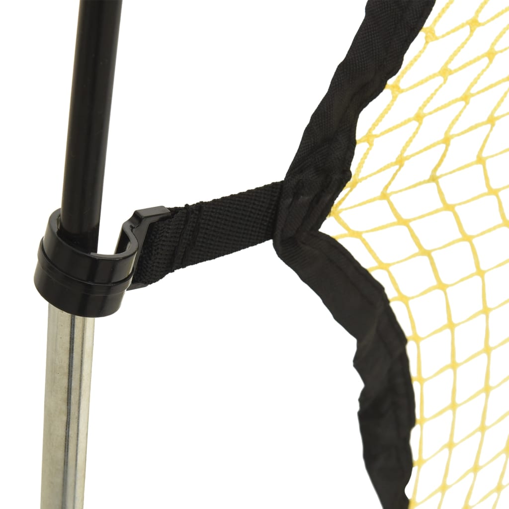 Plasă rebounder fotbal, negru și galben 183x85x120 cm poliester Lando - Lando
