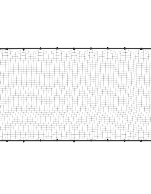 Загрузите изображение в средство просмотра галереи, Plasă de ricoșeu fotbal, negru, 366x90x183 cm, HDPE Lando - Lando
