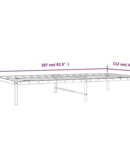 Încărcați imaginea în vizualizatorul Galerie, Cadru pat metalic, negru, 107x203 cm - Lando
