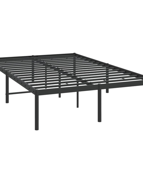 Încărcați imaginea în vizualizatorul Galerie, Cadru pat metalic, negru, 120x200 cm - Lando
