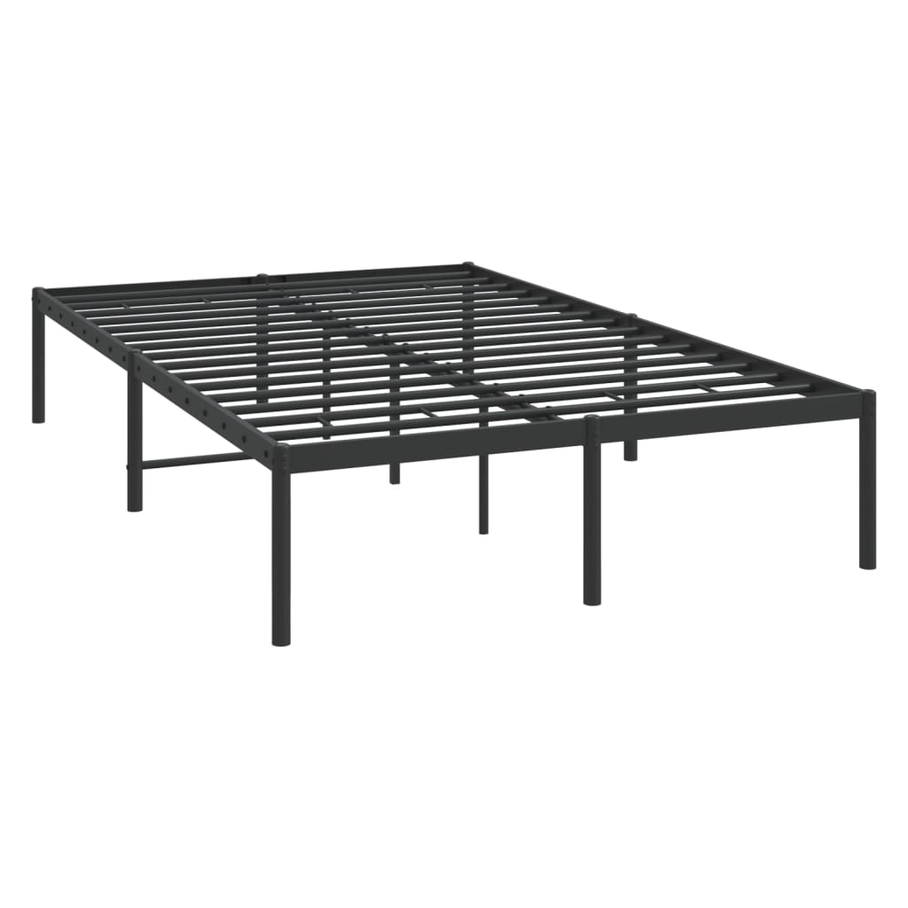 Cadru pat metalic, negru, 120x200 cm - Lando