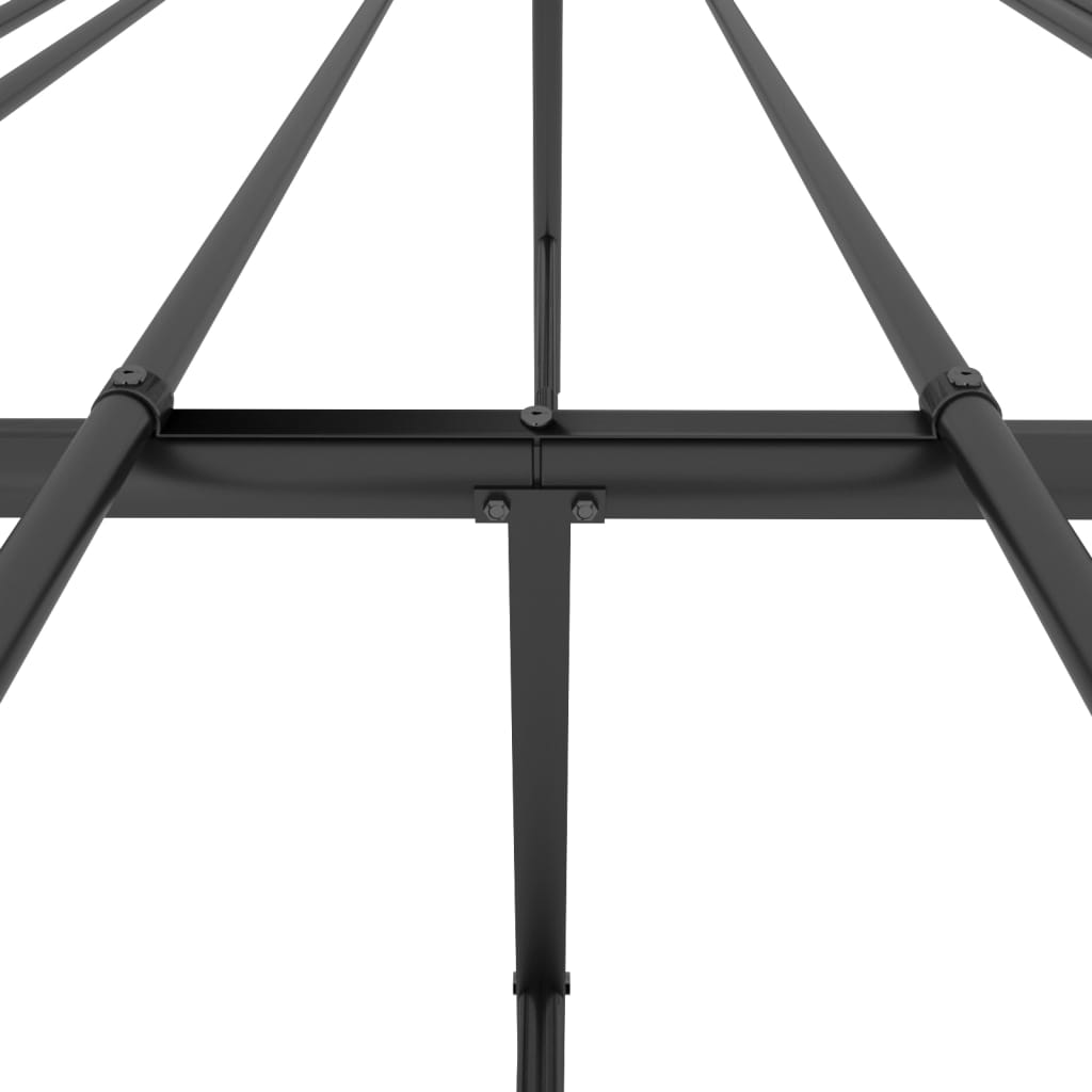 Cadru pat metalic, negru, 120x200 cm - Lando