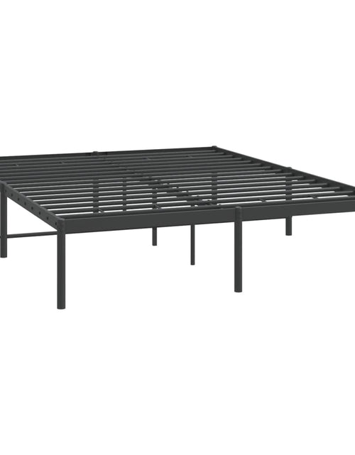 Încărcați imaginea în vizualizatorul Galerie, Cadru pat metalic, negru, 160x200 cm - Lando
