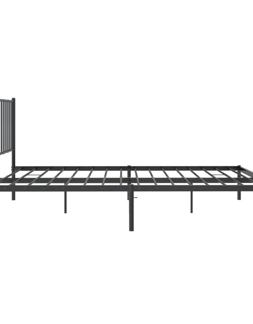 Încărcați imaginea în vizualizatorul Galerie, Cadru de pat metalic cu tăblie, negru, 120x200 cm - Lando
