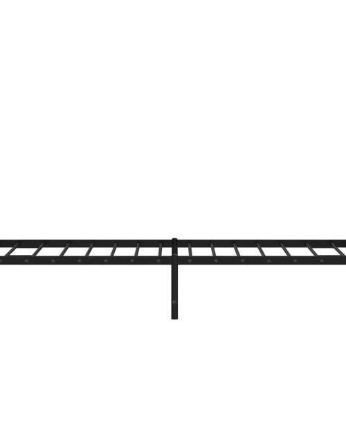 Загрузите изображение в средство просмотра галереи, Cadru pat metalic cu tăblii de cap/picioare, negru, 90x200 cm - Lando
