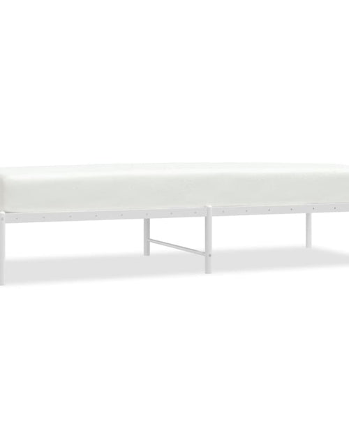 Încărcați imaginea în vizualizatorul Galerie, Cadru pat metalic, alb, 75x190 cm - Lando
