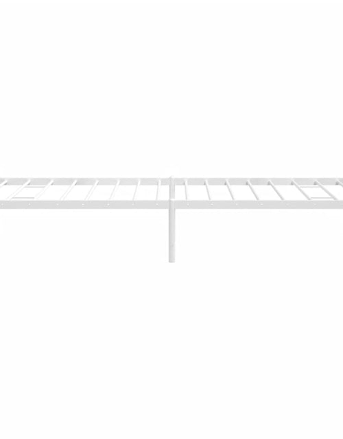 Încărcați imaginea în vizualizatorul Galerie, Cadru pat metalic, alb, 90x200 cm - Lando
