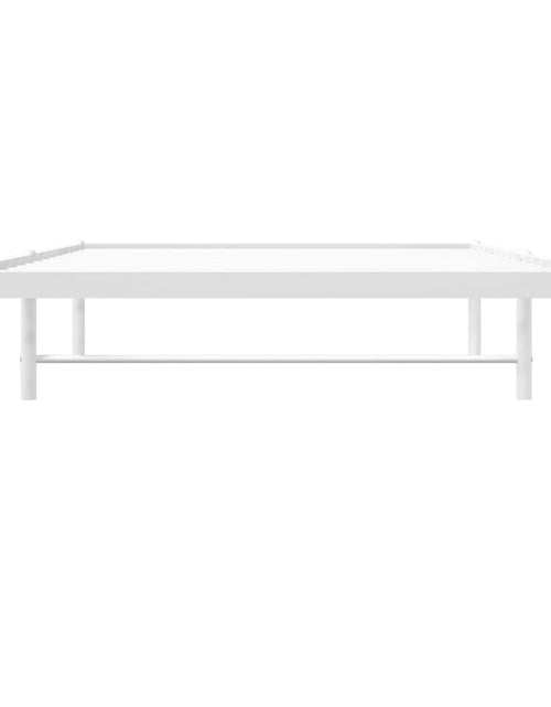 Încărcați imaginea în vizualizatorul Galerie, Cadru pat metalic, alb, 100x190 cm - Lando
