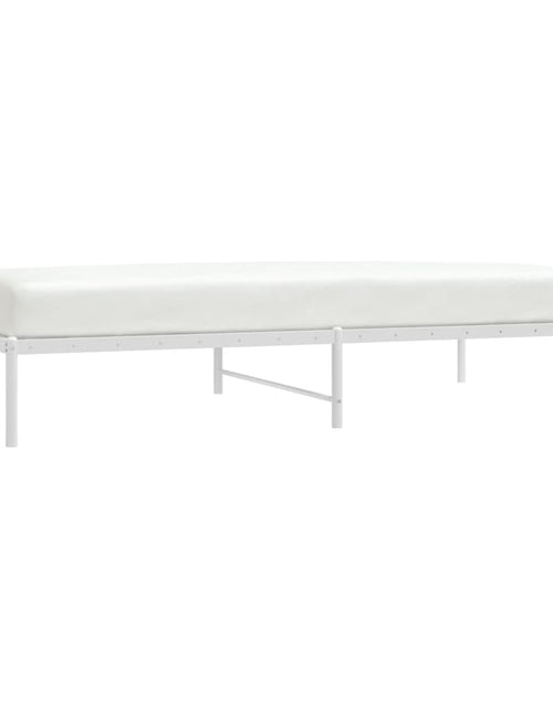 Încărcați imaginea în vizualizatorul Galerie, Cadru pat metalic, alb, 100x200 cm - Lando
