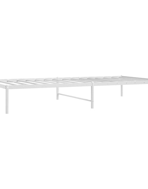 Încărcați imaginea în vizualizatorul Galerie, Cadru pat metalic, alb, 100x200 cm - Lando
