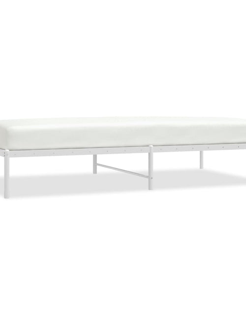 Încărcați imaginea în vizualizatorul Galerie, Cadru pat metalic, alb, 107x203 cm - Lando

