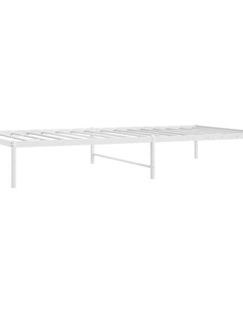 Încărcați imaginea în vizualizatorul Galerie, Cadru pat metalic, alb, 107x203 cm - Lando
