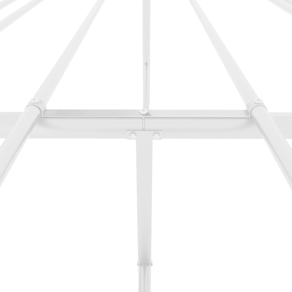 Cadru pat metalic, alb, 120x200 cm - Lando