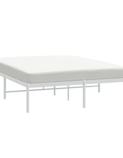 Încărcați imaginea în vizualizatorul Galerie, Cadru pat metalic, alb, 140x190 cm - Lando
