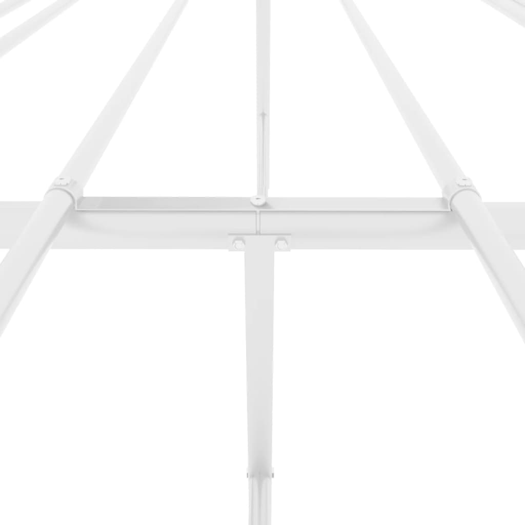 Cadru pat metalic, alb, 180x200 cm - Lando