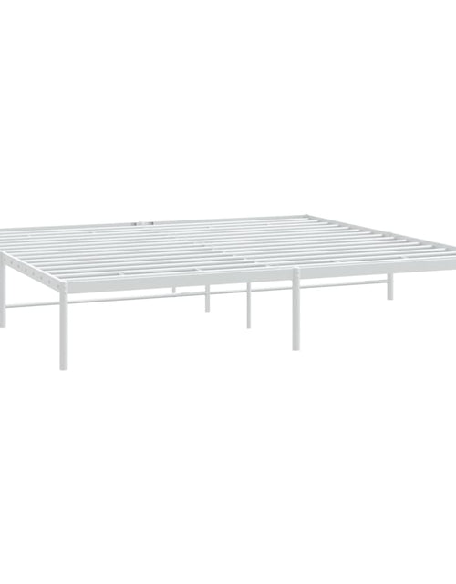 Încărcați imaginea în vizualizatorul Galerie, Cadru pat metalic, alb, 183x213 cm - Lando
