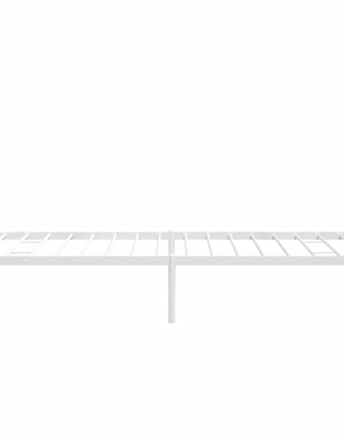 Загрузите изображение в средство просмотра галереи, Cadru de pat metalic cu tăblie, alb, 90x190 cm - Lando
