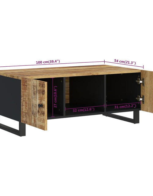 Загрузите изображение в средство просмотра галереи, Măsuță de cafea, 100x54x40 cm, lemn masiv mango/lemn prelucrat Lando - Lando
